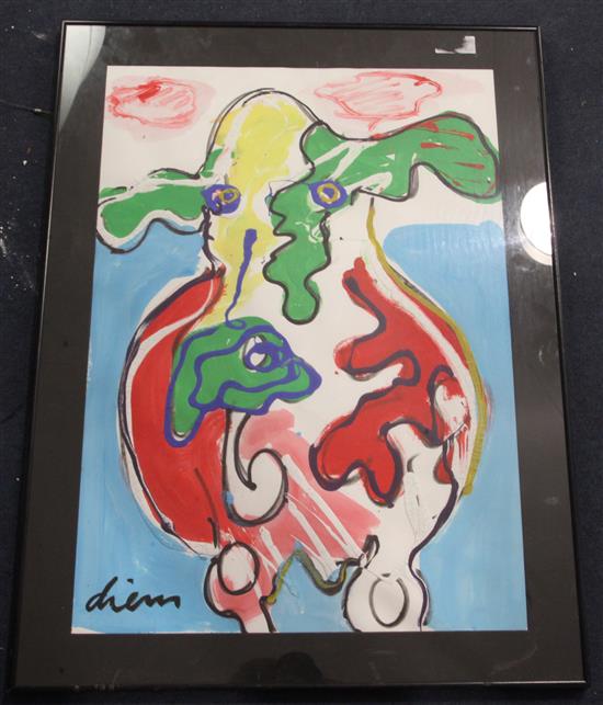 Peter Diem (1945-) Untitled 27 x 19in.